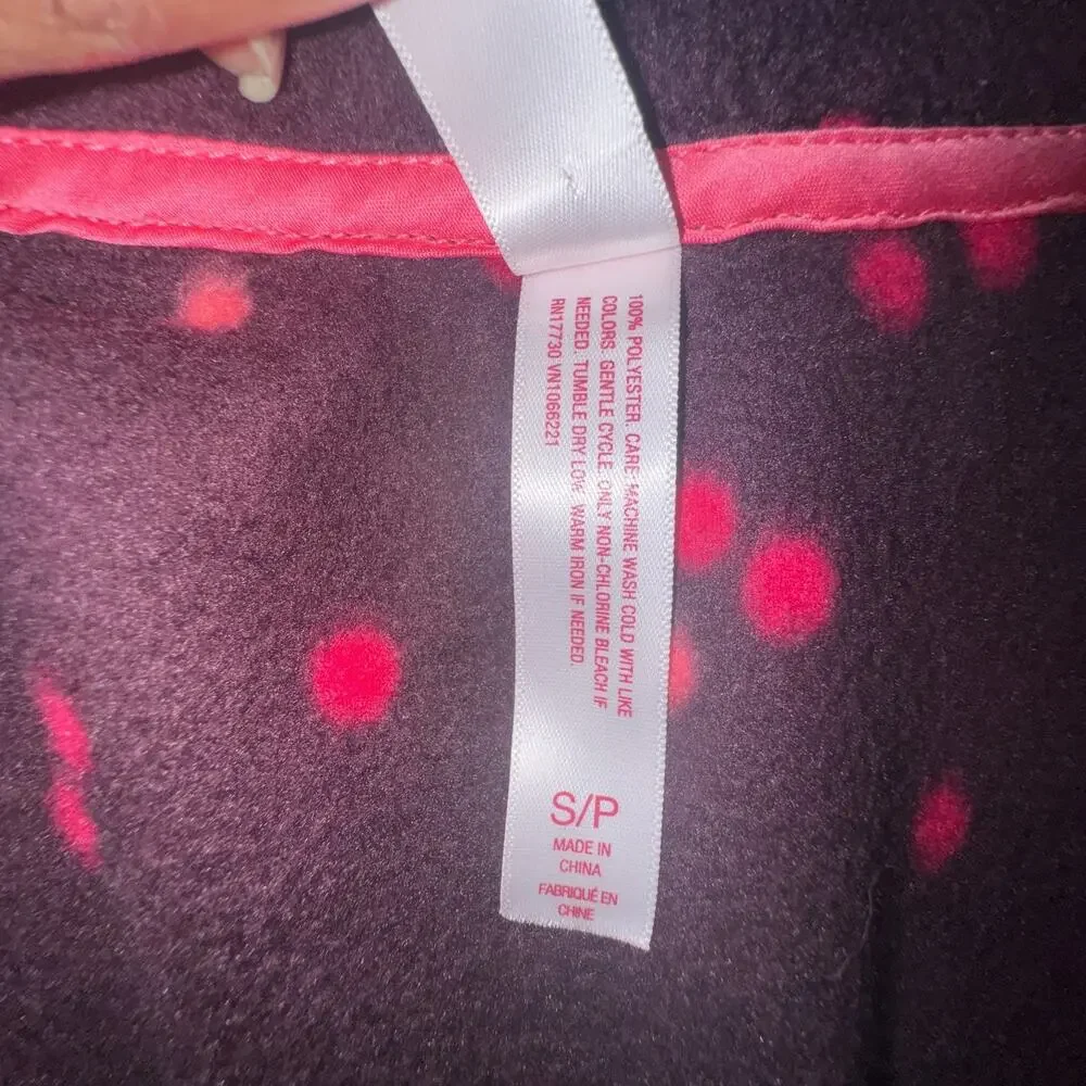 Gilligan &‎ O’Malley Womens S Fleece Pajama Set Holiday Polka Dot Cozy Warm Soft
